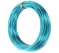 sourcing map 12 Gauge 2mm Aluminum Armature Wire, 32.8ft(10m) Bendable Metal Wire Beading String Cord for DIY Jewelry Crafts Wreath Making Sculpting Floral Bonsai Trees, Sky Blue
