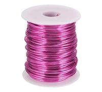 sourcing map 12 Gauge / 2mm Anodized Aluminum Wire for Jewelry Craft Making, 102 Feet Bendable Flexible Wire for DIY Home Decor Gardening Sculpture, Dark Pink