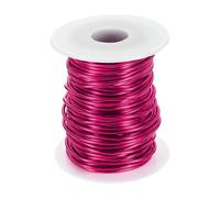 sourcing map 12 Gauge Aluminum Craft Wire 2.0mm 98.5ft Flexible Bendable Anodized Metal Jewelry Sculpting Wire for Jewelry Making Modelling Craft DIY, Rose Red