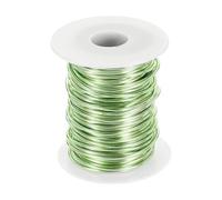 sourcing map 12 Gauge Aluminum Craft Wire 2.0mm 98.5ft Flexible Bendable Anodized Metal Jewelry Sculpting Wire for Jewelry Making Modelling Craft DIY, Grass Green