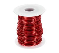sourcing map 12 Gauge Aluminum Craft Wire 2.0mm 98.5ft Flexible Bendable Anodized Metal Jewelry Sculpting Wire for Jewelry Making Modelling Craft DIY, Red