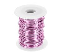 sourcing map 12 Gauge Aluminum Craft Wire 2.0mm 98.5ft Flexible Bendable Anodized Metal Jewelry Sculpting Wire for Jewelry Making Modelling Craft DIY, Light Pink