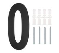 sourcing map 12 Inch Floating House Number, Stainless Steel Metal Modern House Number for Outside Address Sign for House with Nail Kit for Mailbox Yard Home Front Door (Number 0, Matte Black)