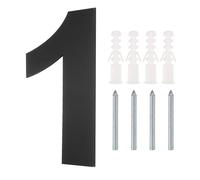 sourcing map 12 Inch Floating House Number, Stainless Steel Metal Modern House Number for Outside Address Sign for House with Nail Kit for Mailbox Yard Home Front Door (Number 1, Matte Black)