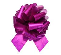 sourcing map 12 Inch Giant Large Pull Bow Big Glitter Metallic Car Bows Ribbon for Wedding Presents Gift Wrapping Christmas, Plum Purple