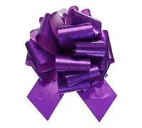 sourcing map 12 Inch Giant Large Pull Bow Big Glitter Metallic Car Bows Ribbon for Wedding Presents Gift Wrapping Christmas, Purple