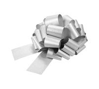 sourcing map 12 Inch Large Pull Bow Glitter Gift Wrapping Big Pull Bows Ribbon Silver for Wedding Baskets Presents Christmas Party