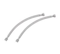 sourcing map 12 Inch Long Faucet Supply Line Connector, 2pcs G3/8 Female Compression Thread x G3/8 Male Connector Straight Thread 304 Stainless Steel Water Supply Hose Line