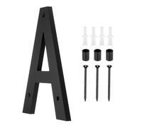 sourcing map 12 Inch Modern House Number, Acrylic Floating House Number for Outside Address Sign for House with Nail Kit for Mailbox Yard Home Front Door (Letter A, Matte Black)