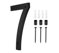 sourcing map 12 Inch Modern House Number, Acrylic Floating House Number for Outside Address Sign for House with Nail Kit for Mailbox Yard Home Front Door (Number 7, Matte Black)