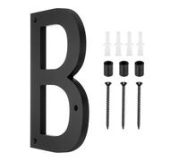 sourcing map 12 Inch Modern House Number, Acrylic Floating House Number for Outside Address Sign for House with Nail Kit for Mailbox Yard Home Front Door (Letter B, Matte Black)