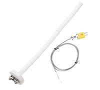 sourcing map 12" K Type Ceramic Kiln Furnace Thermocouple Sensor Probe for Muffle Furnace Oven, with 3.3ft Thermocouple Wire, High Temperature 1100°C 3x300mm