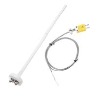 sourcing map 12" K Type Ceramic Kiln Furnace Thermocouple Sensor Probe for Muffle Furnace Oven, with 3.3ft Thermocouple Wire, High Temperature 1100°C 1.5x300mm