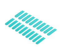 sourcing map 12 Pairs Snapback Strap Cover, 7 Holes Plastic Adjustable Hat Snap Buckle Replacement for Caps Repairing (Mint Green)