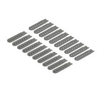 sourcing map 12 Pairs Snapback Strap Cover, 7 Holes Plastic Adjustable Hat Snap Buckle Replacement for Caps Repairing (Gray Blue)