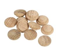 sourcing map 12 Pcs 0.47 x 0.71 Inch Wood Hole Plugs, Wooden Screw Hole Cover, Wood Pocket Button Plug for Chair Stair Craft Furniture Woodworking