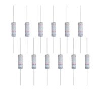 sourcing map 12 Pcs 0.62 ohm Resistor 5 Watt Metal Film Fixed Resistor for Breadboard and DIY Electronics