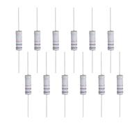 sourcing map 12 Pcs 10K ohm Resistor 5 Watt Metal Film Fixed Resistor for Breadboard and DIY Electronics