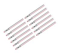 sourcing map 12 Pcs 1A 250V AC 7mm Mini Momentary Push Button Switch SPST PBS-110NO Red Switch Button with Pre-Soldered Wires for Electronic Devices Household Appliances