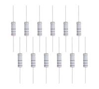 sourcing map 12 Pcs 200 ohm Resistor 5 Watt Metal Film Fixed Resistor for Breadboard and DIY Electronics