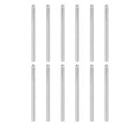 sourcing map 12 pcs 304 Stainless Steel Dowel Pins, 4x50 mm Round Head Flat Chamfered End Metal Dowel Pin Shelf Support Pegs Rod Fasten Elements for Furniture DIY Project