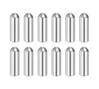sourcing map 12 pcs 304 Stainless Steel Dowel Pins, 5x15 mm Round Head Flat Chamfered End Metal Dowel Pin Shelf Support Pegs Rod Fasten Elements for Furniture DIY Project