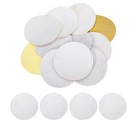 sourcing map 12 Pcs Adhesive Felt Circles, 110mm Dia 0.8mm Thick Non-Woven Fabric Circles Round Felt Furniture Stickers Pre Cut Craft Pads for DIY Sewing Handcraft Furniture, White