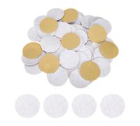 sourcing map 12 Pcs Adhesive Felt Circles, 55mm Dia 0.8mm Thick Non-Woven Fabric Circles Round Felt Furniture Stickers Pre Cut Craft Pads for DIY Sewing Handcraft Furniture, White