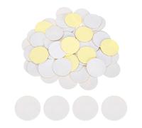 sourcing map 12 Pcs Adhesive Felt Circles, 60mm Dia 1mm Thick Non-Woven Fabric Circles Round Felt Furniture Stickers Pre Cut Craft Pads for DIY Sewing Handcraft Furniture, White