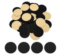 sourcing map 12 Pcs Adhesive Felt Circles, 60mm Dia 1mm Thick Non-Woven Fabric Circles Round Felt Furniture Stickers Pre Cut Craft Pads for DIY Sewing Handcraft Furniture, Black