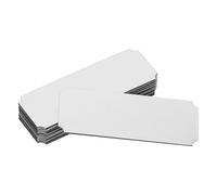 sourcing map 12 Pcs Blank Name Plates, 2.8 x 1" Engraved Metal Name Plate Laser Strong Adhesive Nameplate Anodized Aluminium Custom Blank Plates for Signs DIY Crafts, Silver Notched Corner