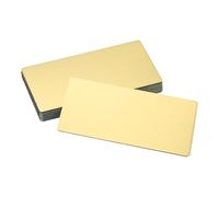 sourcing map 12 Pcs Blank Name Plates, 3.9 x 2" Engraved Metal Name Plate Laser Strong Adhesive Nameplate Anodized Aluminium Custom Blank Plates for Signs DIY Crafts, Gold