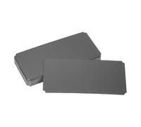 sourcing map 12 Pcs Blank Name Plates, 3.9 x 2" Engraved Metal Name Plate Laser Strong Adhesive Nameplate Anodized Aluminium Custom Blank Plates for Signs DIY Crafts, Black Notched Corner