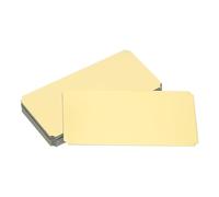 sourcing map 12 Pcs Blank Name Plates, 3.9 x 2" Engraved Metal Name Plate Laser Strong Adhesive Nameplate Anodized Aluminium Custom Blank Plates for Signs DIY Crafts, Gold Notched Corner