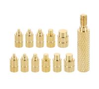 sourcing map 12 Pcs Brass Heat Set Insert Tips for Threaded Inserts M2 M2.5 M3 M4 M5 M6 M8 Soldering Irons Threaded Inserts Tool for 3D Printing Components and Plastic Parts
