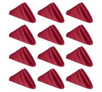 sourcing map 12 Pcs Burgundy Satin Napkins, 12x12 Inch Dinner Napkins Cloth Washable Polyester Soft Square Table Decoration for Restaurant Parties Wedding Dining Banquet Event