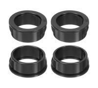 sourcing map 12 Pcs Cable Snap Bushing Grommet, 1-1/32" Mounting Dia Black Round Nylon Snap in Cable Grommet Protector, Plastic Cable Hole Grommets for Wiring