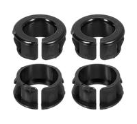 sourcing map 12 Pcs Cable Snap Bushing Grommet, 3/4" Mounting Dia Opened Snap Bushing - Black Round Nylon Snap in Cable Grommet Protector, Plastic Cable Hole Grommets for Wiring
