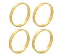 sourcing map 12 Pcs Circle Napkin Rings, Metal Napkin Buckles Holder for Table Settings Kitchen Dinner Party Wedding, Gold