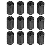 sourcing map 12 Pcs Ferrite Filter Ring Core RFI EMI Noise Suppression Cable Clip ID 7mm 0.28Inch Regular Styles for Electronic Devices, Industry, Black