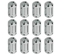 sourcing map 12 Pcs Ferrite Filter Ring Core RFI EMI Noise Suppression Cable Clip ID 7mm 0.28Inch Regular Styles for Electronic Devices, Industry, Grey