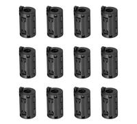 sourcing map 12 Pcs Ferrite Filter Ring Core RFI EMI Noise Suppression Cable Clip ID 9mm 0.35Inch with Ears for Electronic Devices, Industry, Black