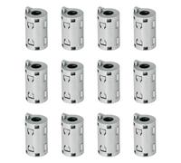 sourcing map 12 Pcs Ferrite Filter Ring Core RFI EMI Noise Suppression Cable Clip ID 9mm 0.35Inch with Ears for Electronic Devices, Industry, Grey