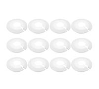 sourcing map 12 Pcs Flange Water Pipe Cover, 125mm x 45mm Plastic Round Escutcheon Pipe Collar Pipe Cover Radiator Wall Split Flange for 50-78mm/1.97"-3.07" Out Diameter Pipe Tube, White