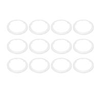 sourcing map 12 Pcs Flange Water Pipe Cover, 220mm x 171mm Plastic Round Escutcheon Pipe Collar Clip-on Pipe Cover Radiator Wall Split Flange for 170mm/6.69" Out Diameter Pipe Tube, White