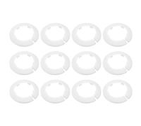 sourcing map 12 Pcs Flange Water Pipe Cover, 3.9"x 2.6"x 0.5" Plastic Round Escutcheon Pipe Collar Clip-on Pipe Cover Radiator Wall Split Flange for 63mm/2.48" Out Diameter Pipe Tube, White