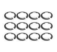 sourcing map 12 Pcs Flange Water Pipe Cover, 5.9"x 4.4"x 0.5" Plastic Round Escutcheon Pipe Collar Clip-on Pipe Cover Radiator Wall Split Flange for 110mm/4.33" Out Diameter Pipe Tube, Black