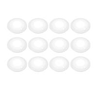 sourcing map 12 Pcs Flange Water Pipe Cover, 6.3"x 2.8"x 0.5" Plastic Round Escutcheon Pipe Collar Pipe Cover Radiator Wall Split Flange for 90-116mm/3.54"-4.57" Out Diameter Pipe Tube, White