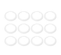sourcing map 12 Pcs Flange Water Pipe Cover, 7.2"x 5.6"x 0.5" Plastic Round Escutcheon Pipe Collar Clip-on Pipe Cover Radiator Wall Split Flange for 140mm/5.51" Out Diameter Pipe Tube, White