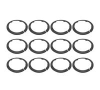 sourcing map 12 Pcs Flange Water Pipe Cover, 8.3"x 6.3"x 0.5" Plastic Round Escutcheon Pipe Collar Clip-on Pipe Cover Radiator Wall Split Flange for 160mm/6.30" Out Diameter Pipe Tube, Black